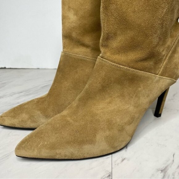 All Saints Orlana Pointed Toe Tan Suede Boot 11 - Picture 8 of 14